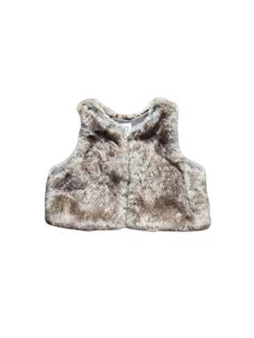 Baby Gap Faux Fur Vest 12-18 Months Plush Cozy Layer Fall Winter Toddler Girl